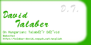 david talaber business card